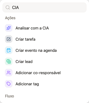 Busca de blocos do editor com a ação Analisar com a CIA